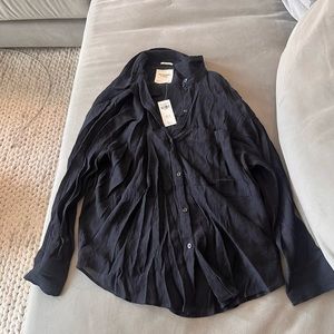 NWT ABERCROMBIE plisse top